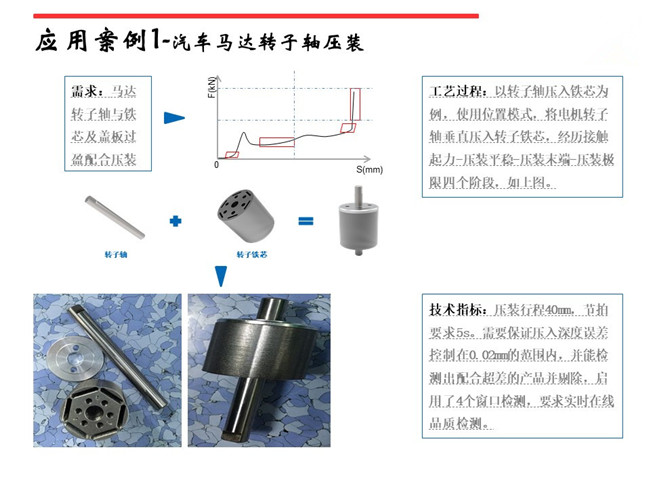 深圳伺服壓力機在馬達、電機、軸承壓裝上的應用